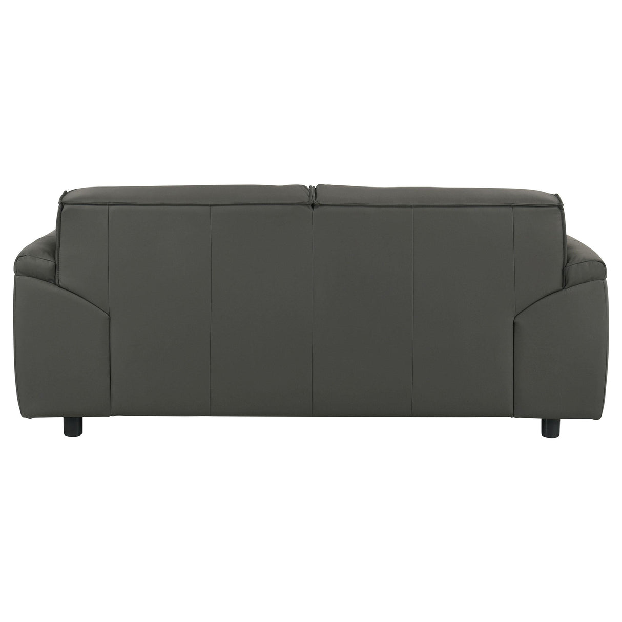 Buxton Graphite Top Grain Leather Upholstered Loveseat by Coaster at Eve Furniture