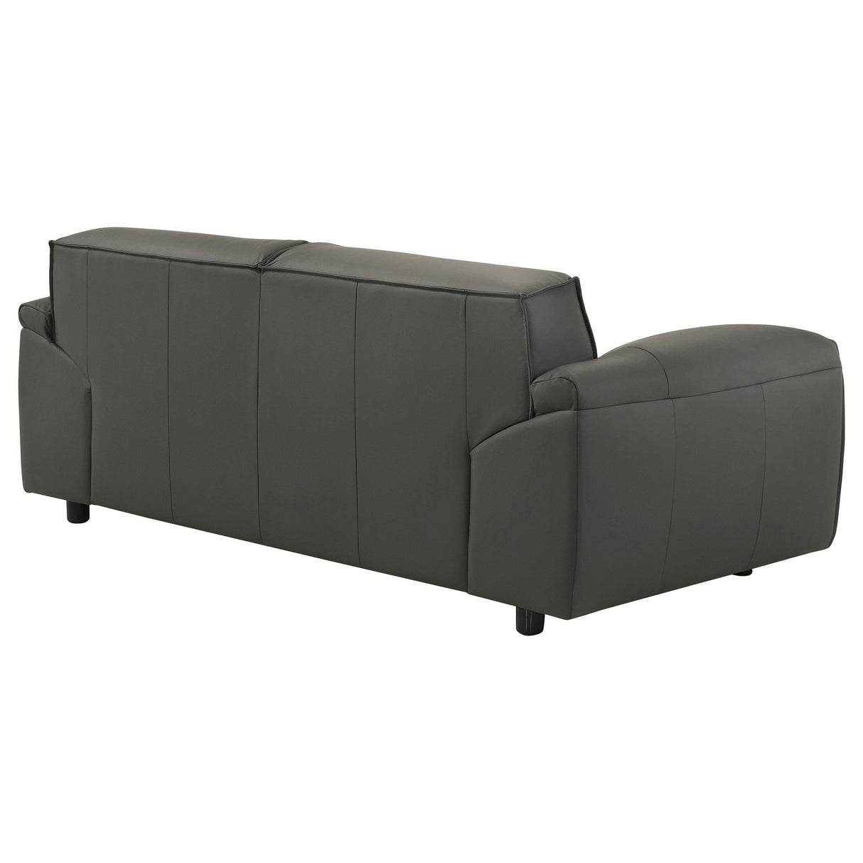 Buxton Graphite Top Grain Leather Upholstered Loveseat by Coaster at Eve Furniture
