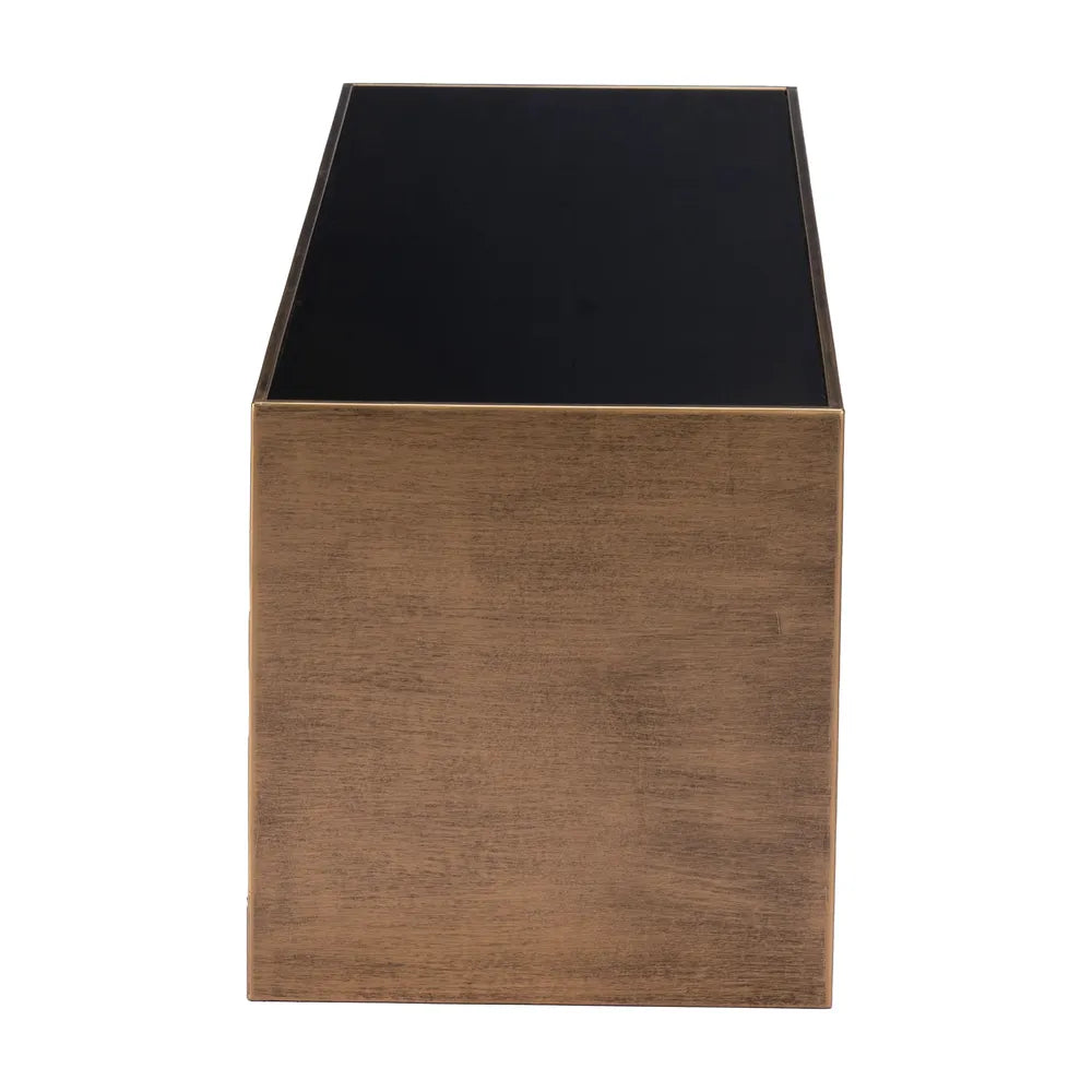 Reed Coffee Table Brass & Black - Image 3