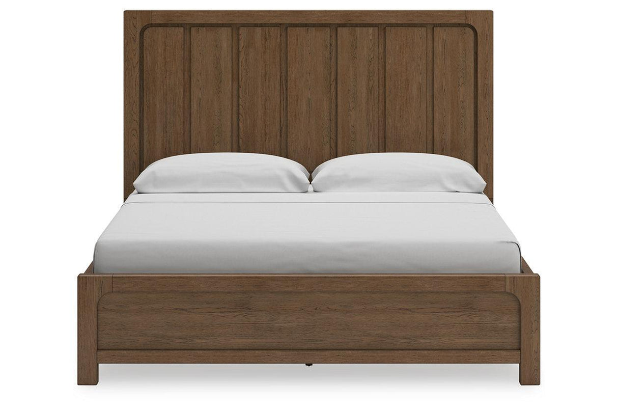 Cabalynn Light Brown California King Panel Bed with Storage by Ashley at Eve Furniture