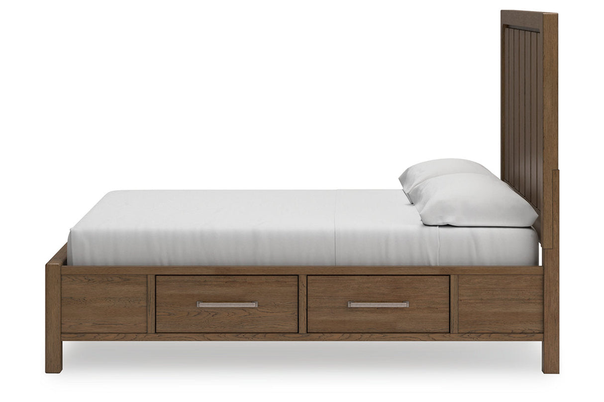 Cabalynn Light Brown California King Storage Platform Bed by Ashley at Eve Furniture
