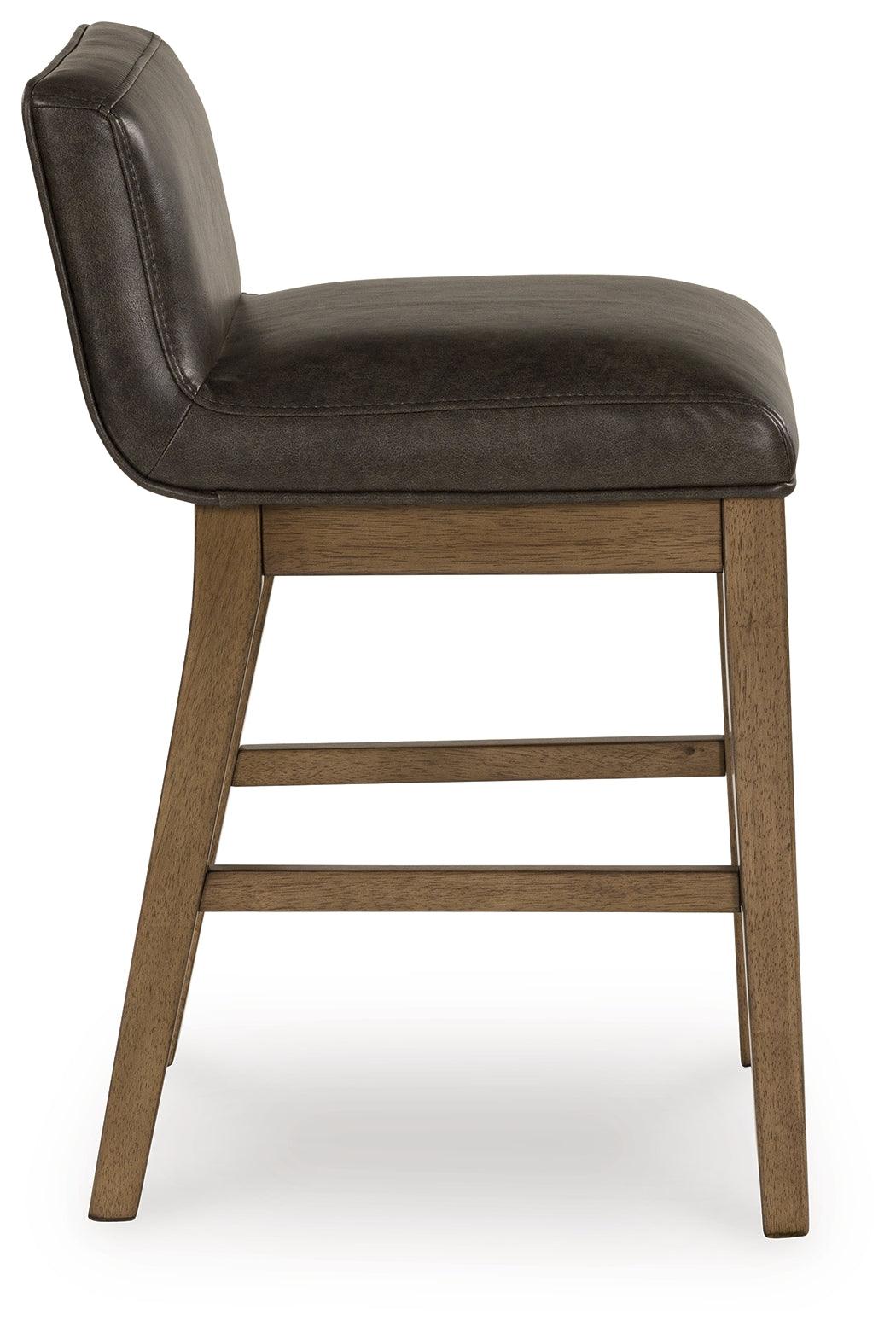 Cabalynn Light Brown Counter Height Barstool, Set of 2 by Ashley at Eve Furniture