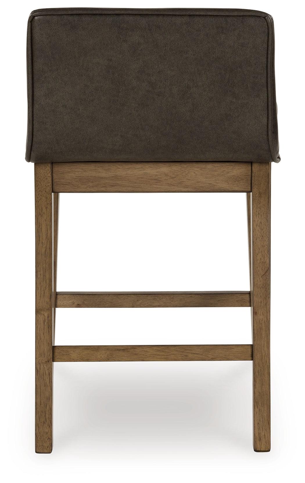 Cabalynn Light Brown Counter Height Barstool, Set of 2 by Ashley at Eve Furniture