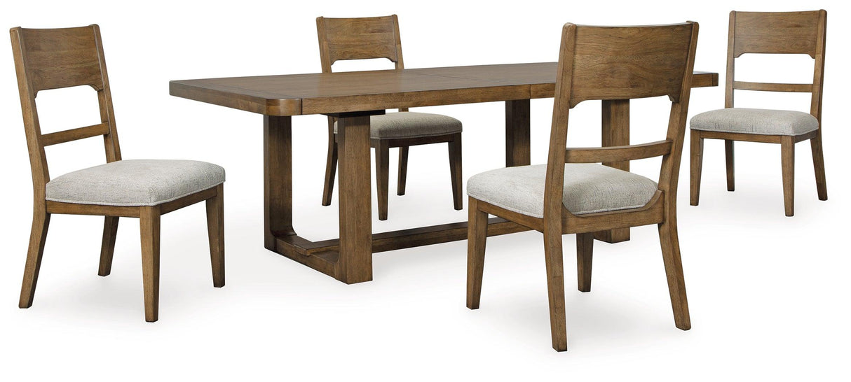 Cabalynn Light Brown Dining Table and 4 Chairs by Ashley at Eve Furniture