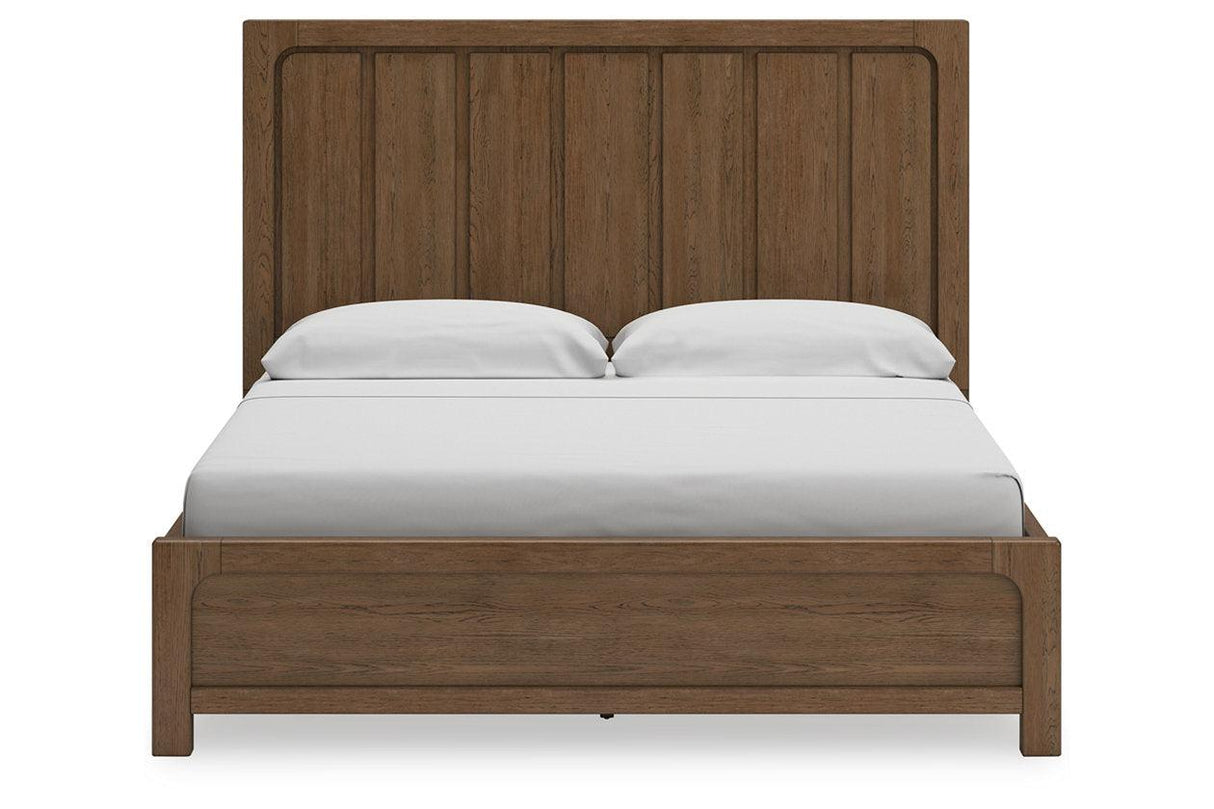 Cabalynn Light Brown King Panel Bed with Storage by Ashley at Eve Furniture