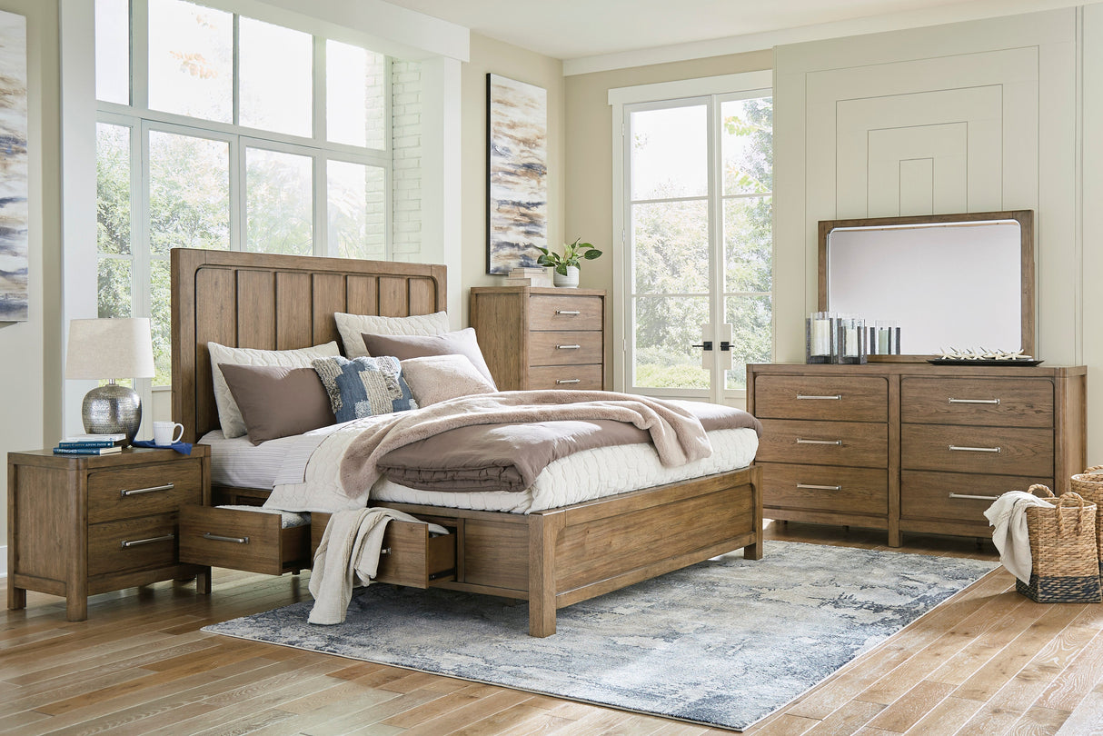 Cabalynn Light Brown Storage Platform Bedroom Set by Ashley at Eve Furniture
