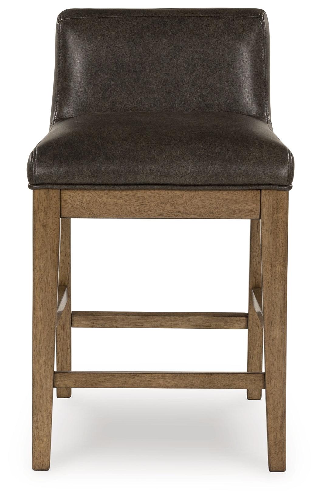 Cabalynn Light Brown Counter Height Barstool, Set of 2 by Ashley at Eve Furniture