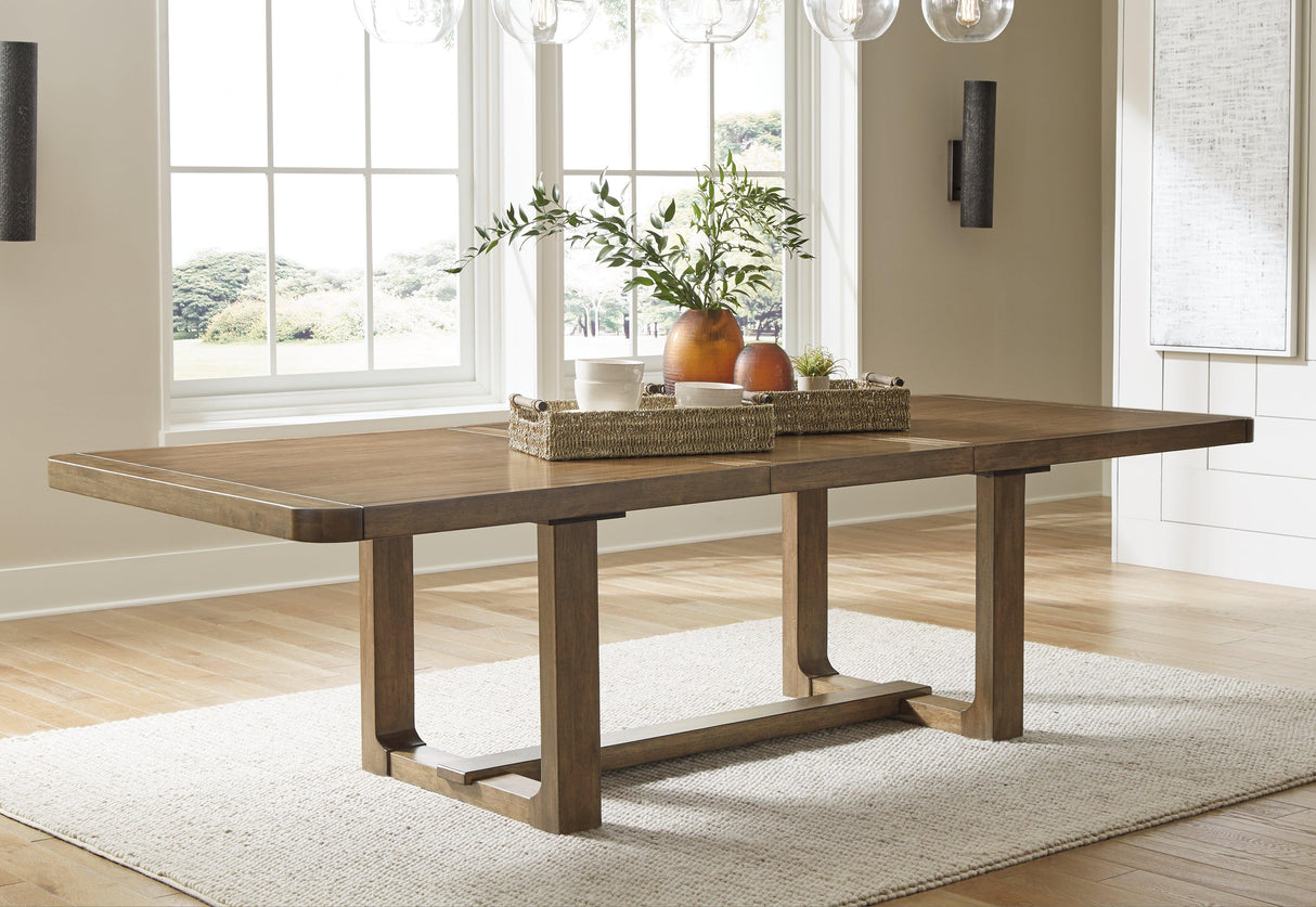 Cabalynn Light Brown Dining Extension Table by Ashley at Eve Furniture