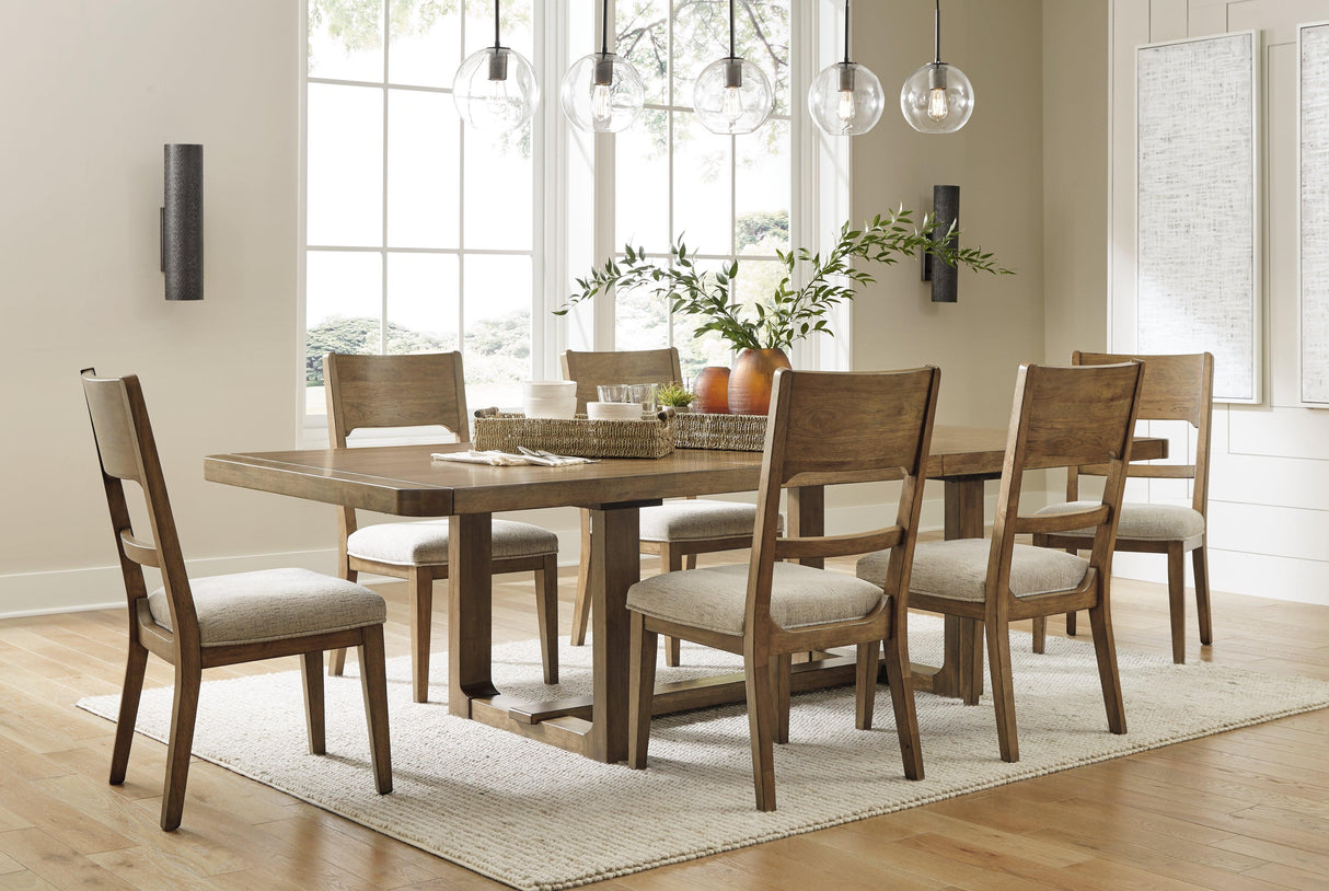 Cabalynn Light Brown Dining Table and 6 Chairs by Ashley at Eve Furniture
