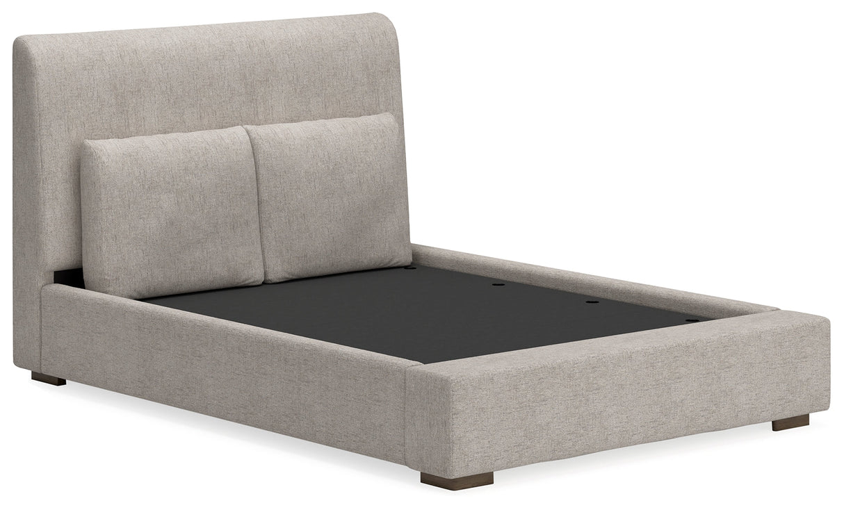 Cabalynn Light Brown Upholstered Panel Bedroom Set by Ashley at Eve Furniture