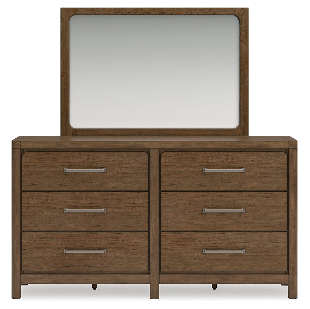Cabalynn Light Brown Upholstered Panel Bedroom Set by Ashley at Eve Furniture