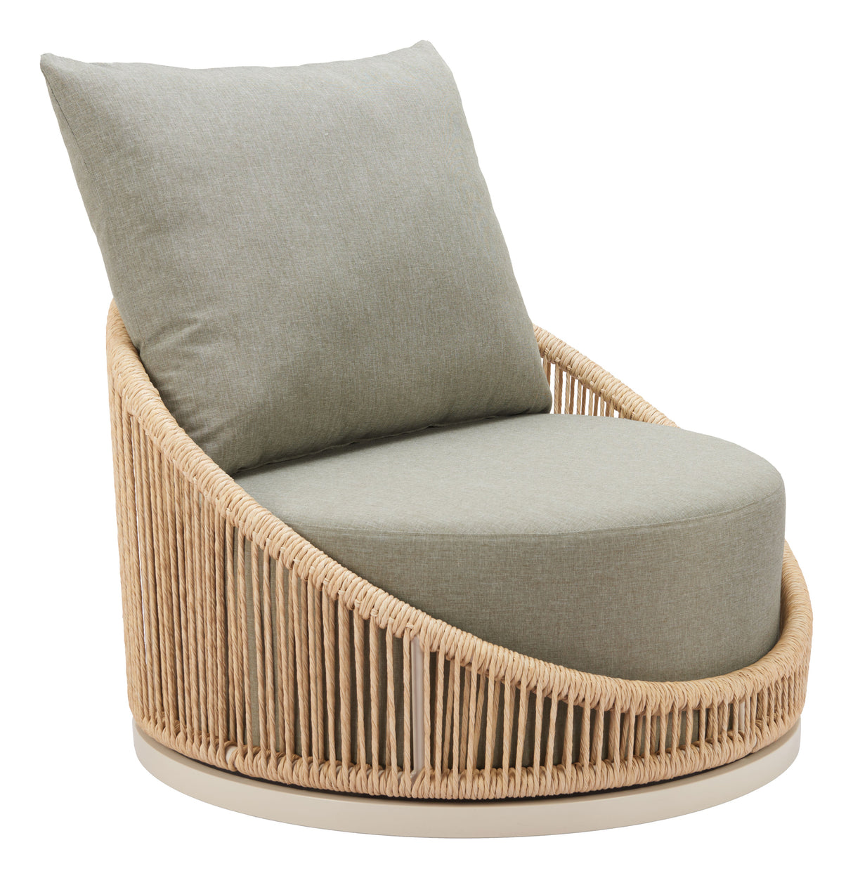 Cabana Multicolor Outdoor Swivel Chair by Zuomod at Eve Furniture
