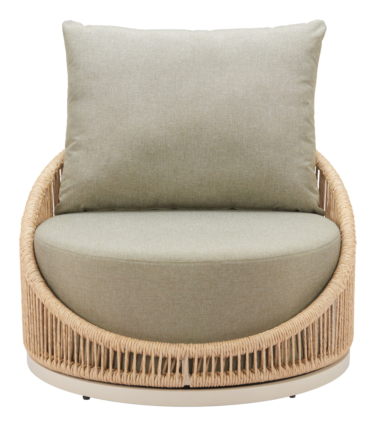 Cabana Multicolor Outdoor Swivel Chair by Zuomod at Eve Furniture