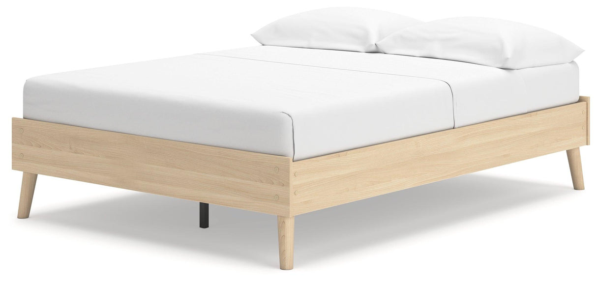 Cabinella Tan Full Platform Bed by Ashley at Eve Furniture