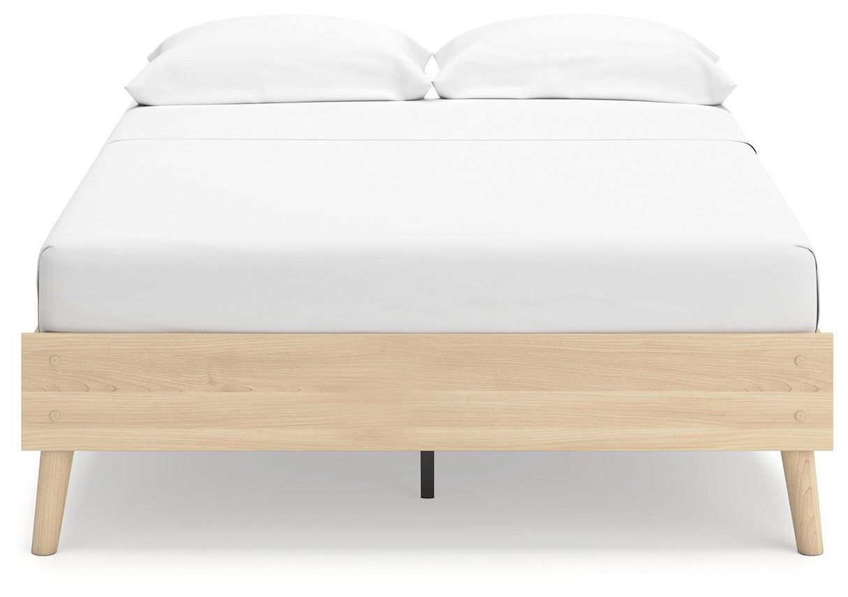 Cabinella Tan Full Platform Bed by Ashley at Eve Furniture