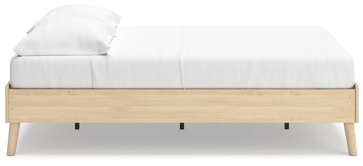Cabinella Tan Full Platform Bed by Ashley at Eve Furniture