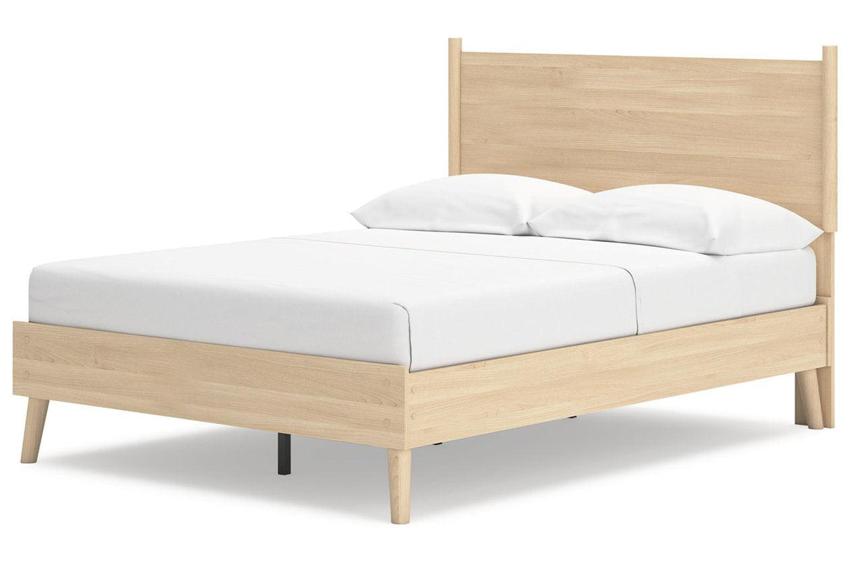 Cabinella Tan Full Platform Panel Bed by Ashley at Eve Furniture