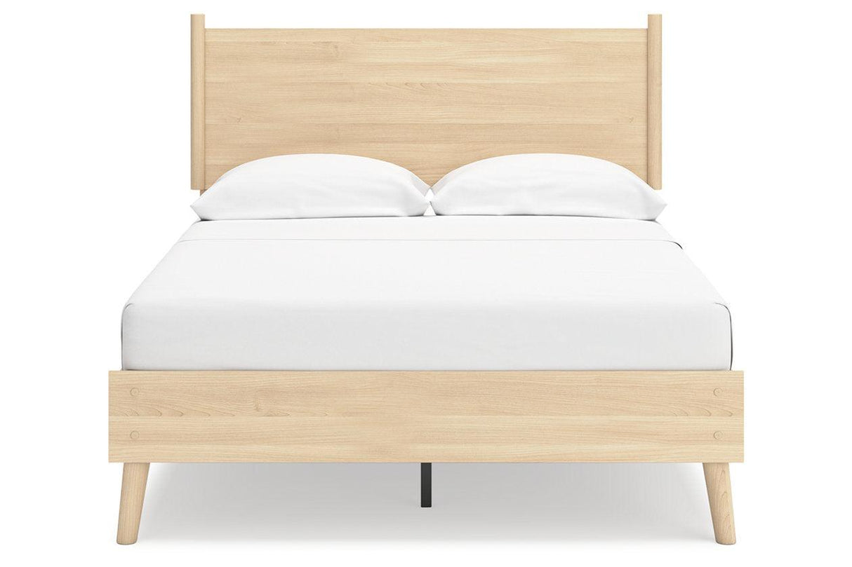 Cabinella Tan Full Platform Panel Bed by Ashley at Eve Furniture