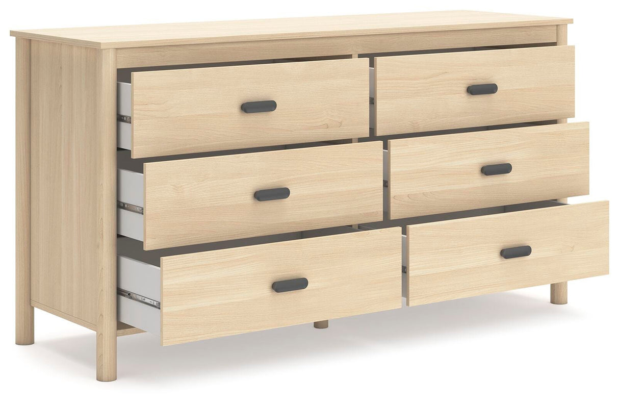 Cabinella Tan Full Platform Panel Bedroom Set by Ashley at Eve Furniture