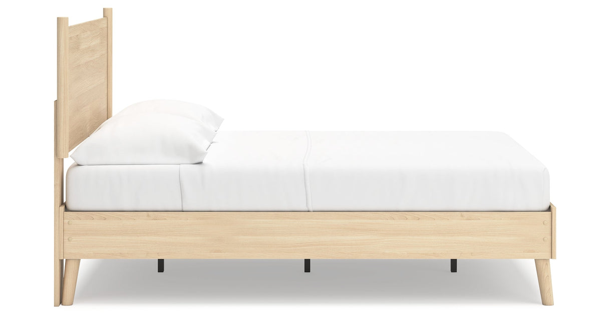 Cabinella Tan Full Platform Panel Bedroom Set by Ashley at Eve Furniture