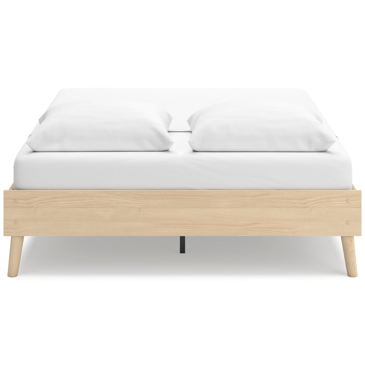 Cabinella Tan Queen Platform Base Bed by Ashley at Eve Furniture