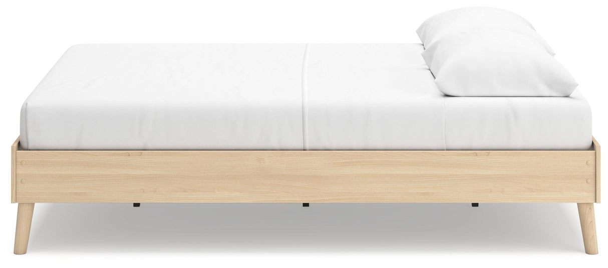 Cabinella Tan Queen Platform Bed by Ashley at Eve Furniture