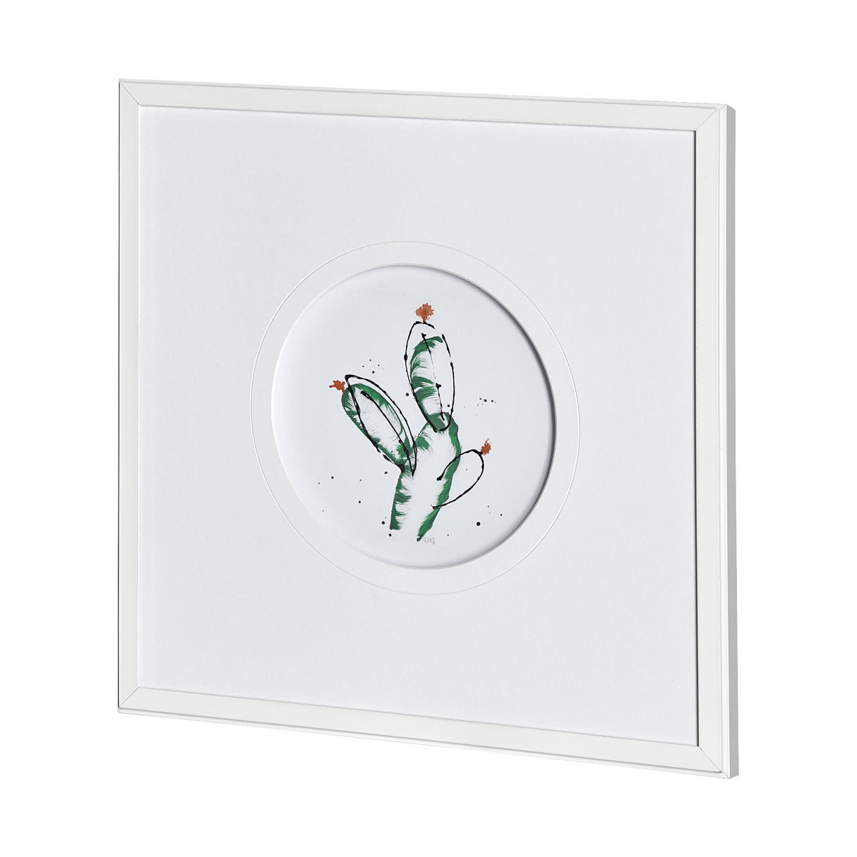 Cactus I by Mercana Studio a Hand Embellished Textured Framed Art Print Matted under Glass by Mercana at Eve Furniture