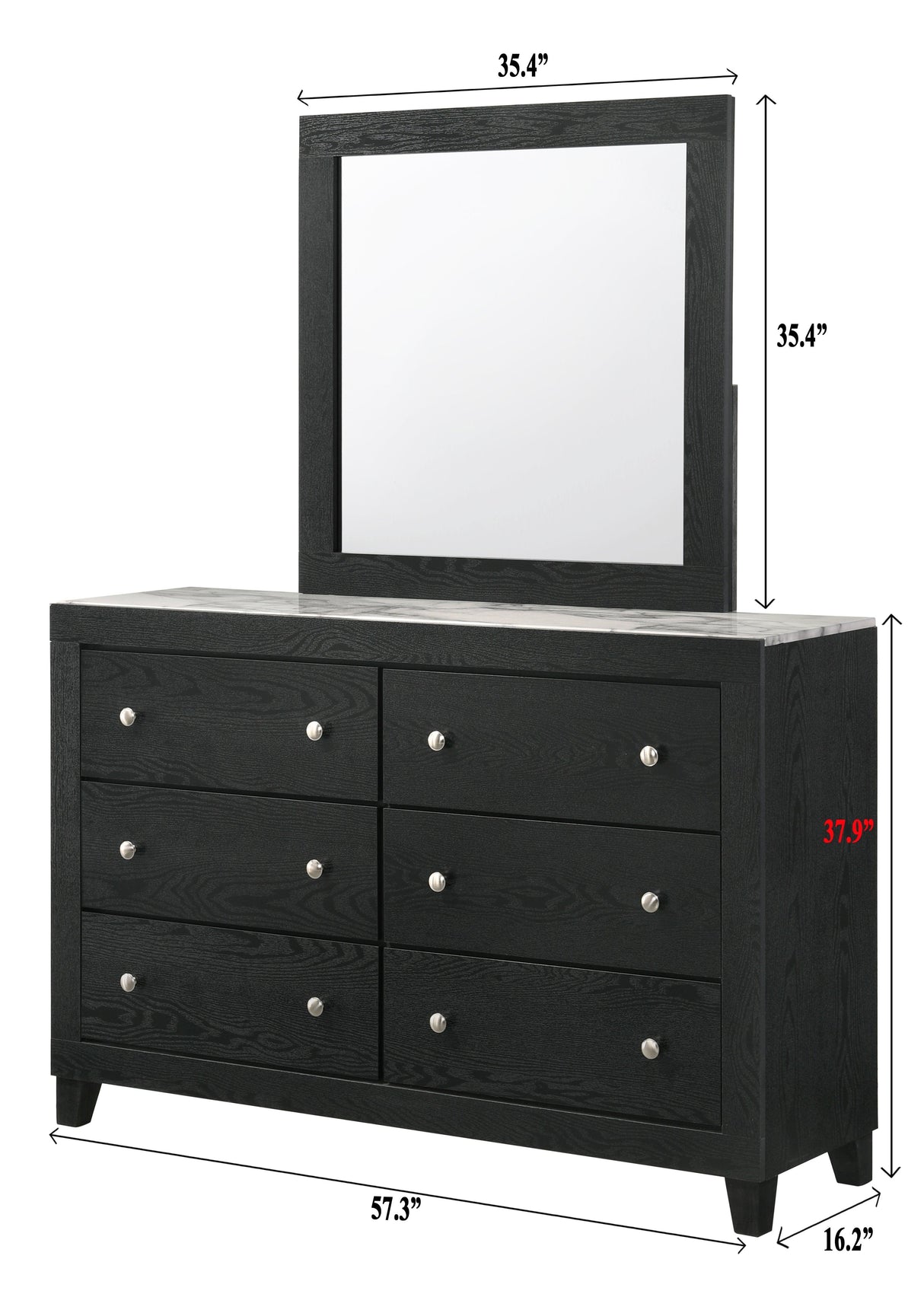 Cadence Black LED Panel Bedroom Set by Crown Mark at Eve Furniture