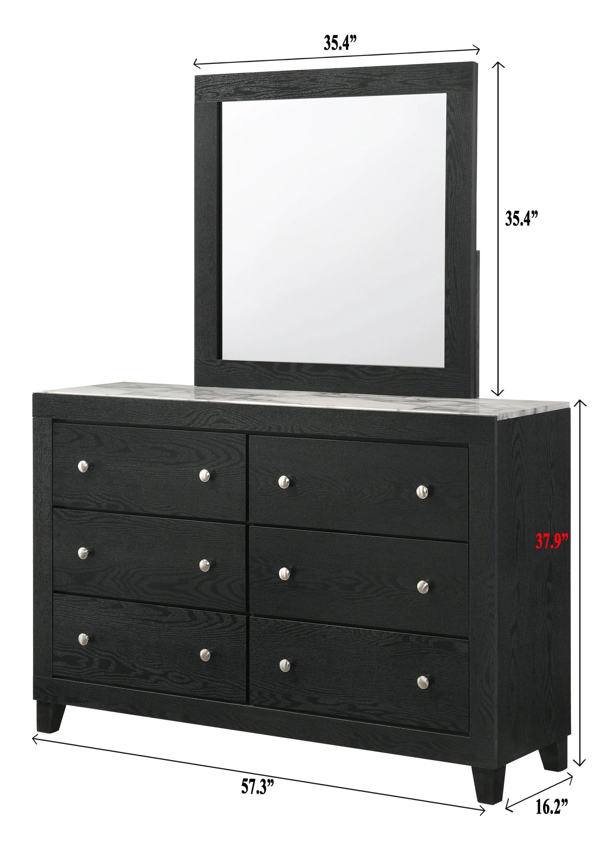 Cadence Black LED Panel Bedroom Set by Crown Mark at Eve Furniture