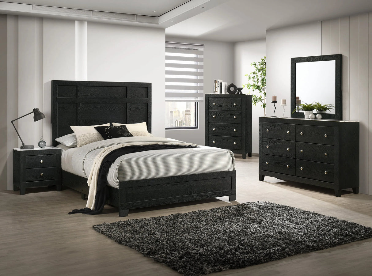 Cadence Black Panel King Bed by Crown Mark at Eve Furniture