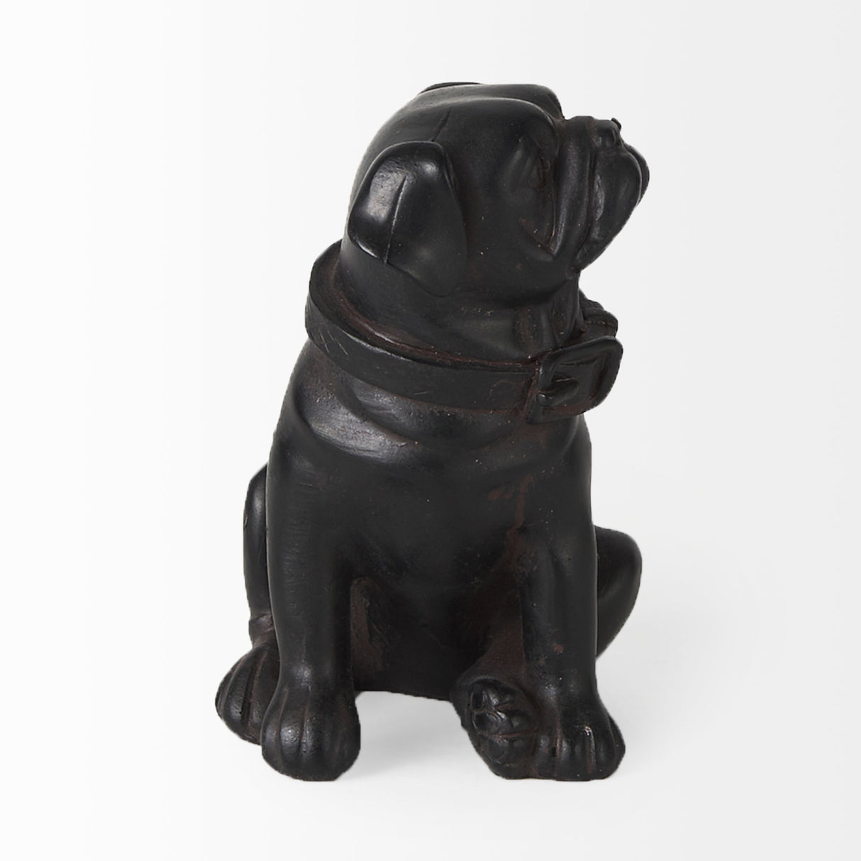 Cadence 4L x 5W Black Resin Pug Dog by Mercana at Eve Furniture