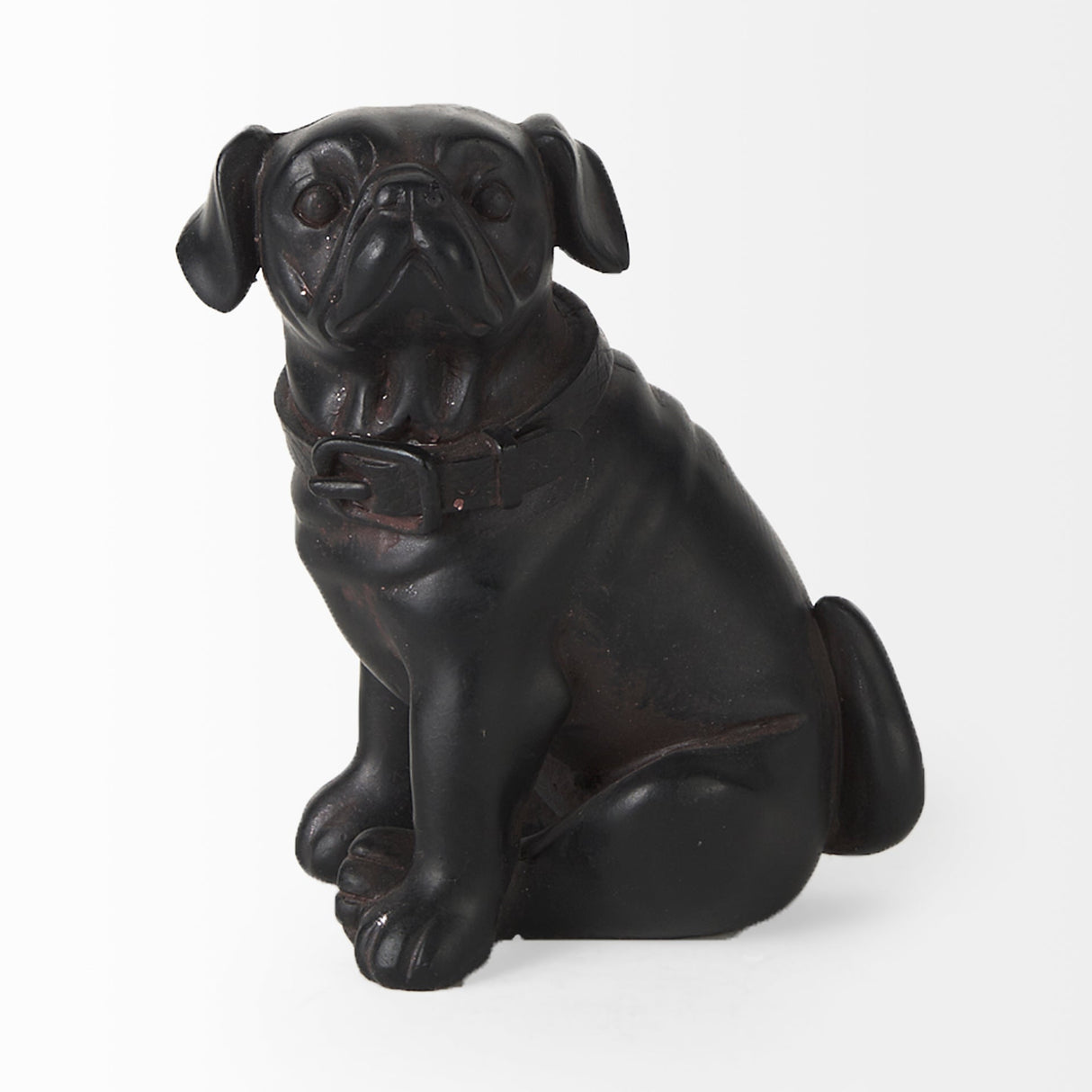 Cadence 4L x 5W Black Resin Pug Dog by Mercana at Eve Furniture