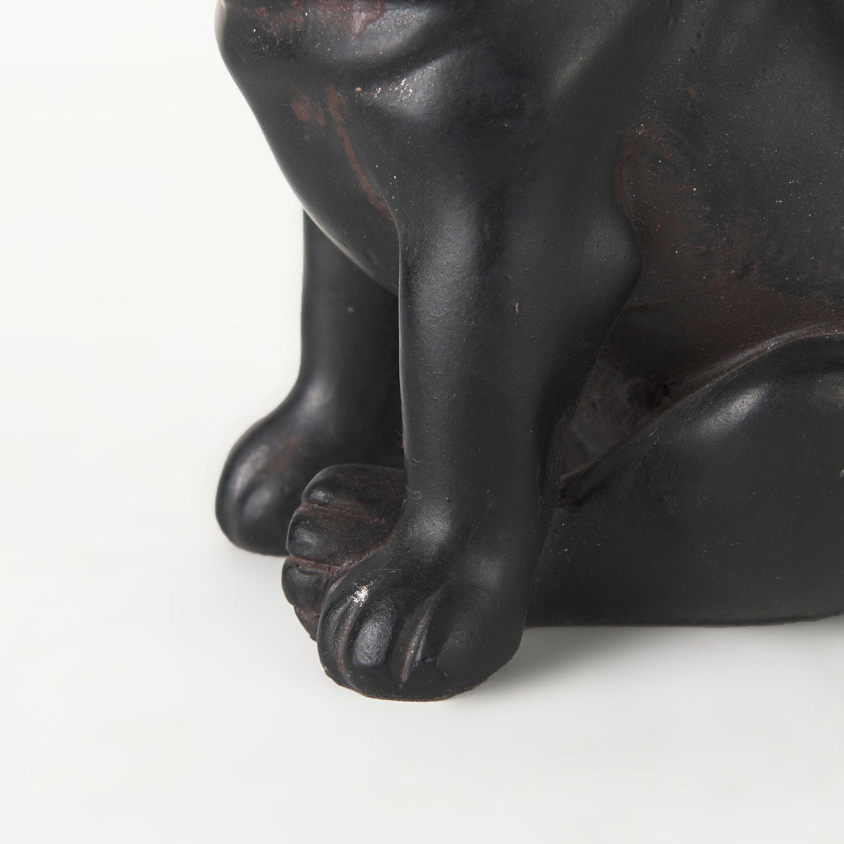 Cadence 4L x 5W Black Resin Pug Dog by Mercana at Eve Furniture
