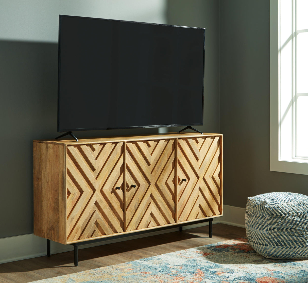 Cadewick Natural Accent Cabinet by Ashley at Eve Furniture