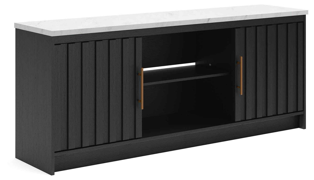 Cadmori Black/White 63" TV Stand by Ashley at Eve Furniture
