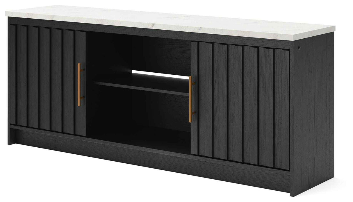Cadmori Black/White 63" TV Stand by Ashley at Eve Furniture