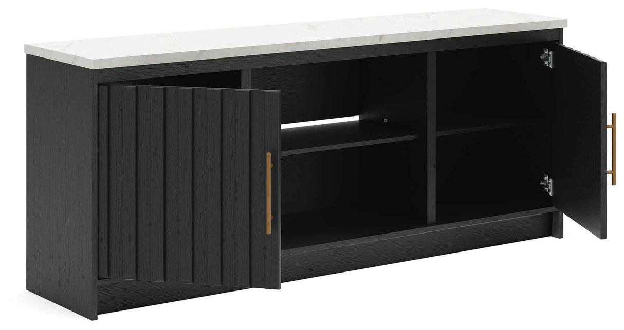 Cadmori Black/White 63" TV Stand by Ashley at Eve Furniture