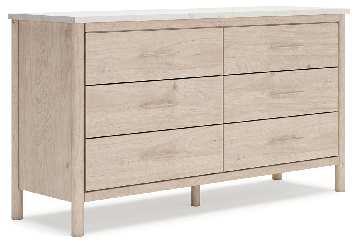 Cadmori Tan/Beige Full Upholstered Platform Bedroom Set by Ashley at Eve Furniture