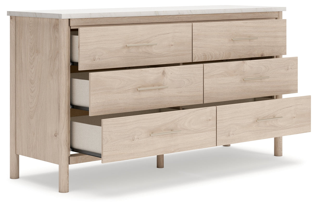 Cadmori Tan/Beige Full Upholstered Platform Bedroom Set by Ashley at Eve Furniture