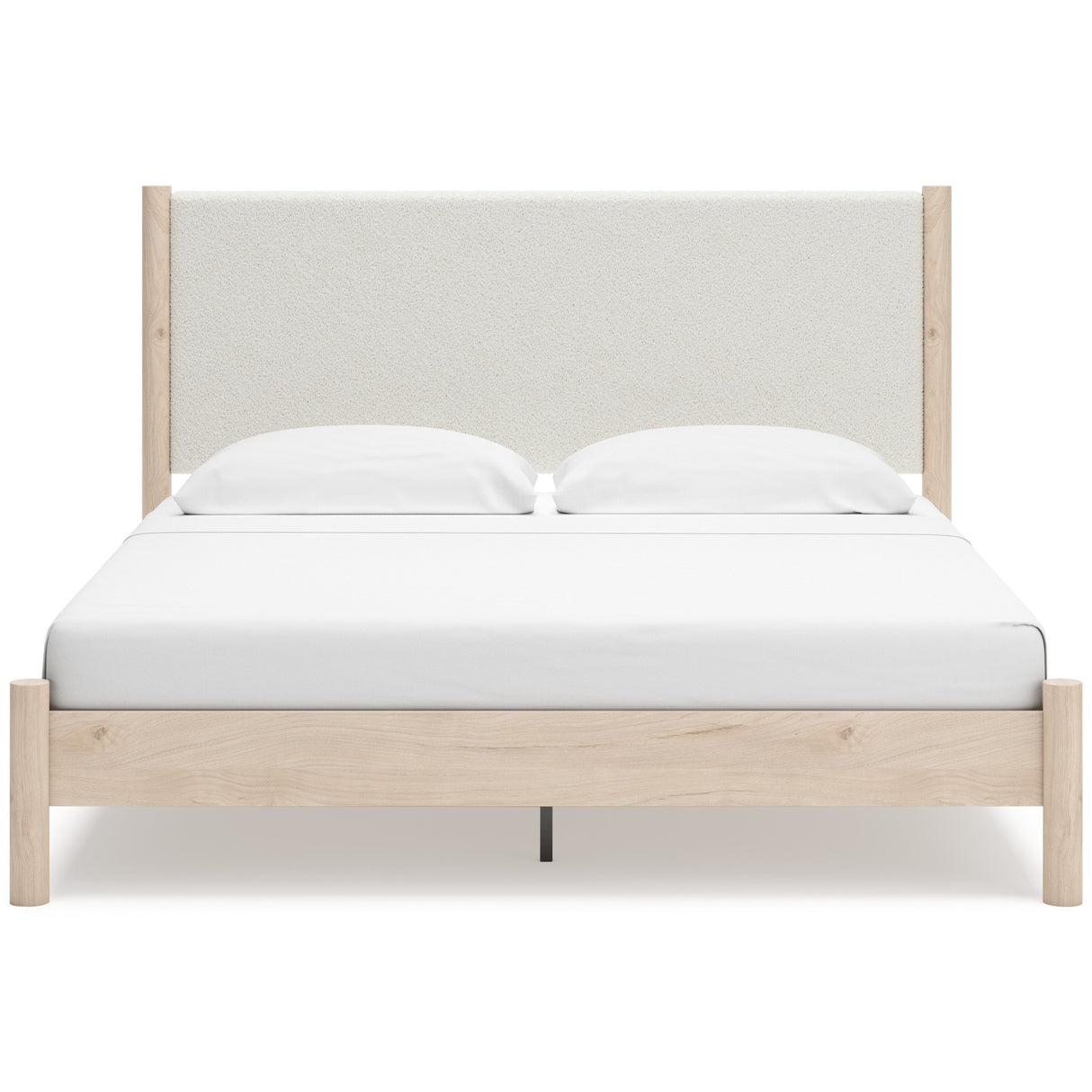 Cadmori Tan/Beige Upholstered Platform Bedroom Set by Ashley at Eve Furniture