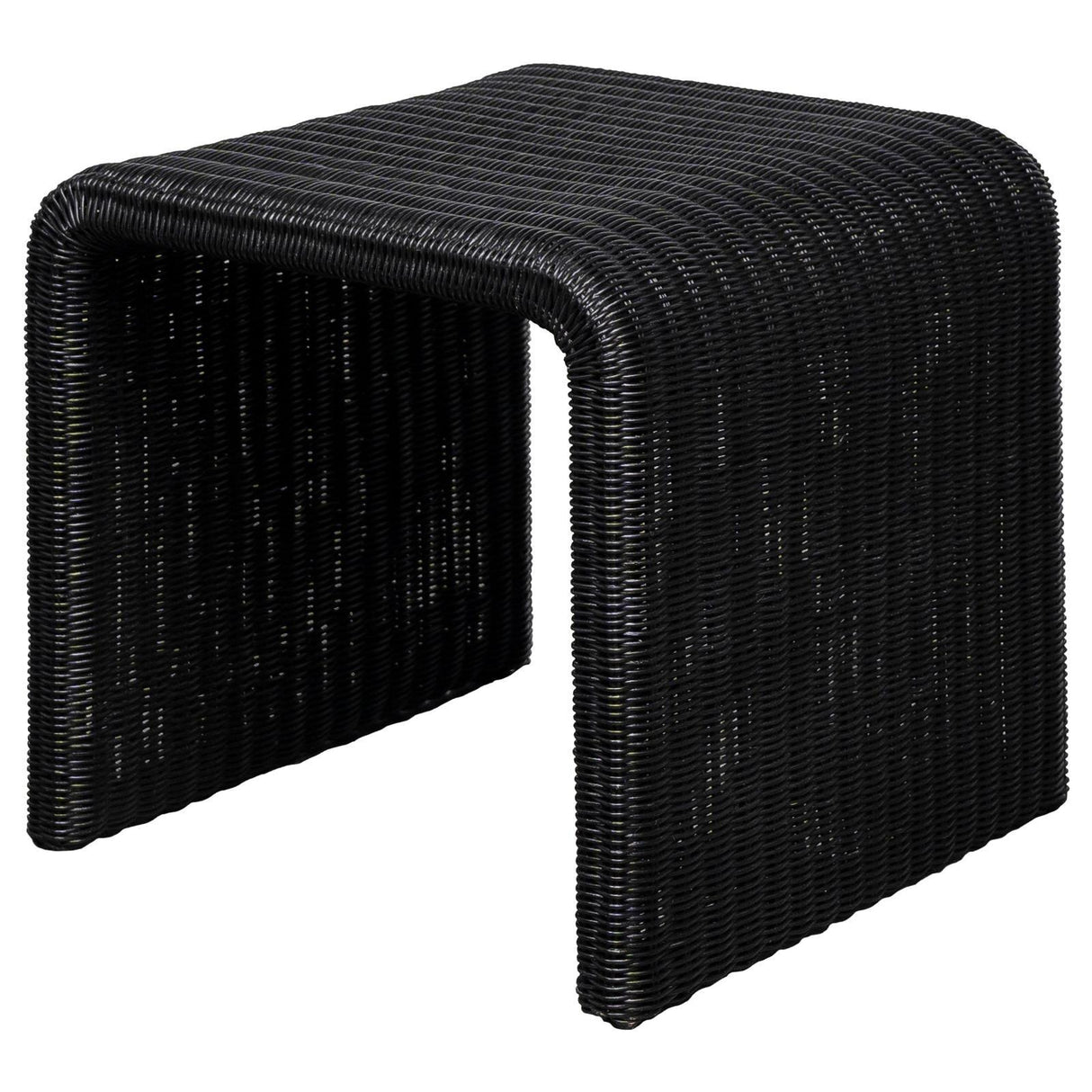Cahya Black Woven Rattan Sqaure End Table by Coaster at Eve Furniture
