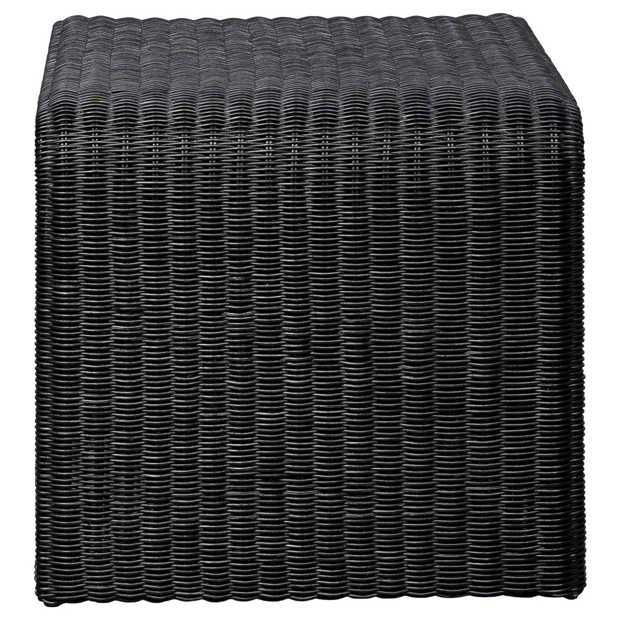 Cahya Black Woven Rattan Sqaure End Table by Coaster at Eve Furniture