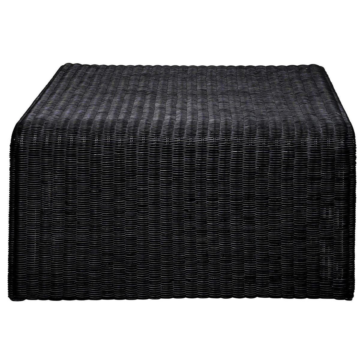 Cahya Woven Rattan Sqaure Coffee Table Black by Coaster at Eve Furniture