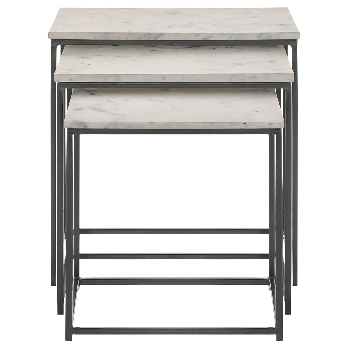 Medora White 3-piece Marble Top Nesting Table Set by Coaster at Eve Furniture