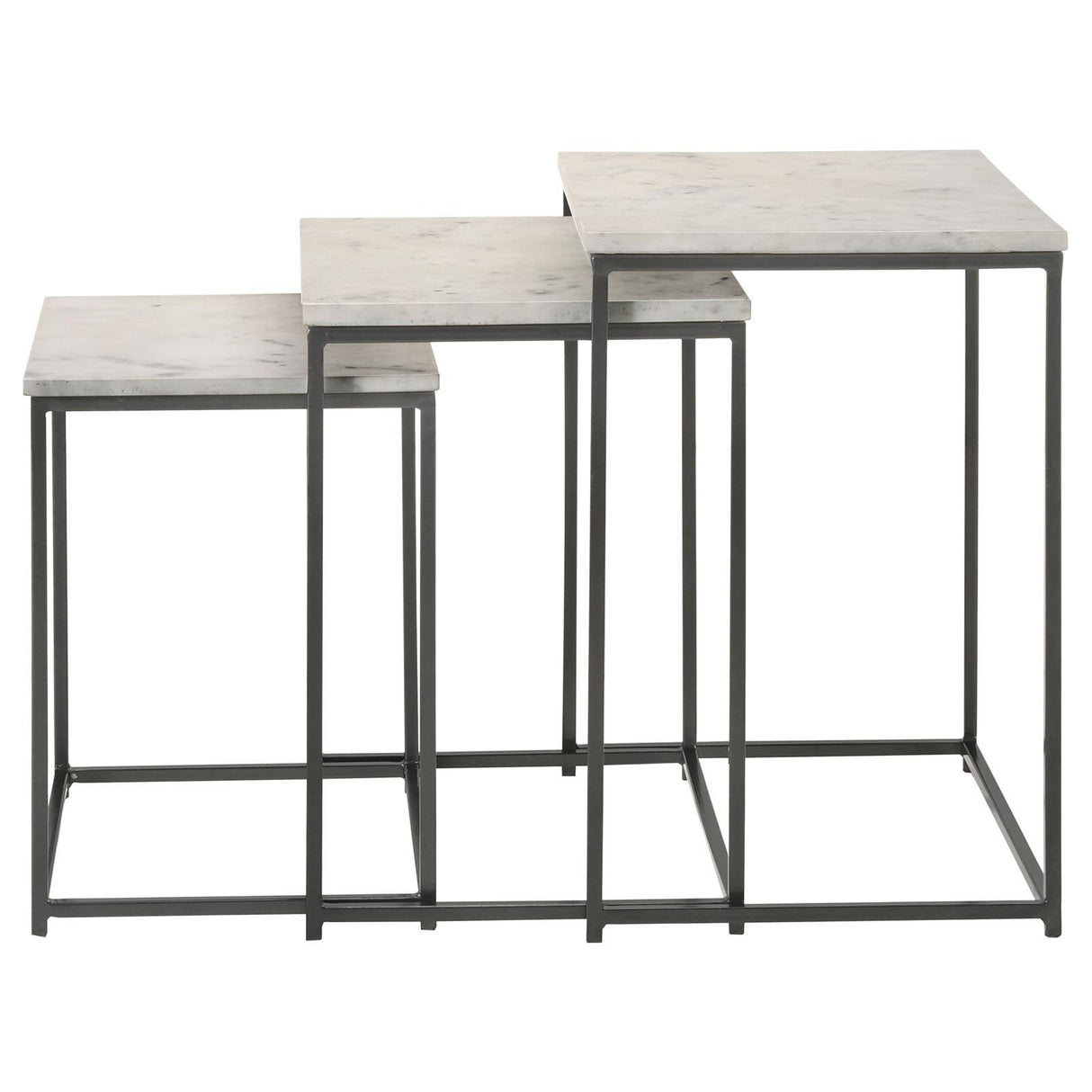 Medora White 3-piece Marble Top Nesting Table Set by Coaster at Eve Furniture