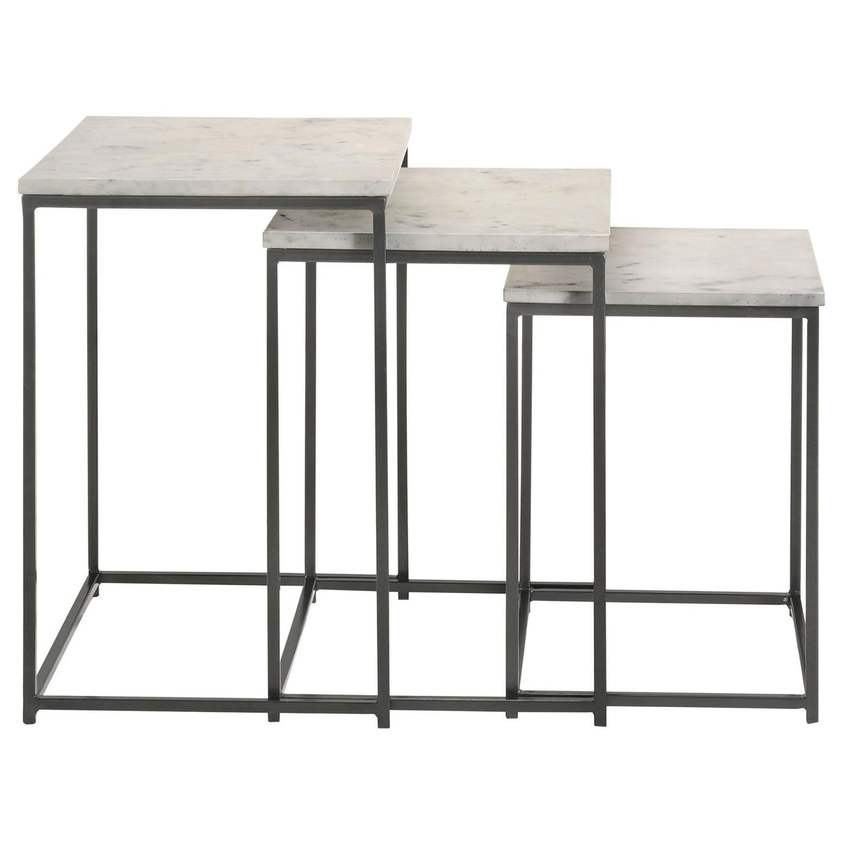 Medora White 3-piece Marble Top Nesting Table Set by Coaster at Eve Furniture