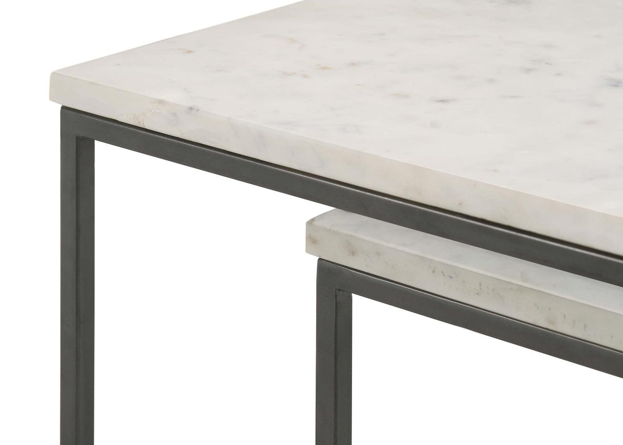 Medora White 3-piece Marble Top Nesting Table Set by Coaster at Eve Furniture