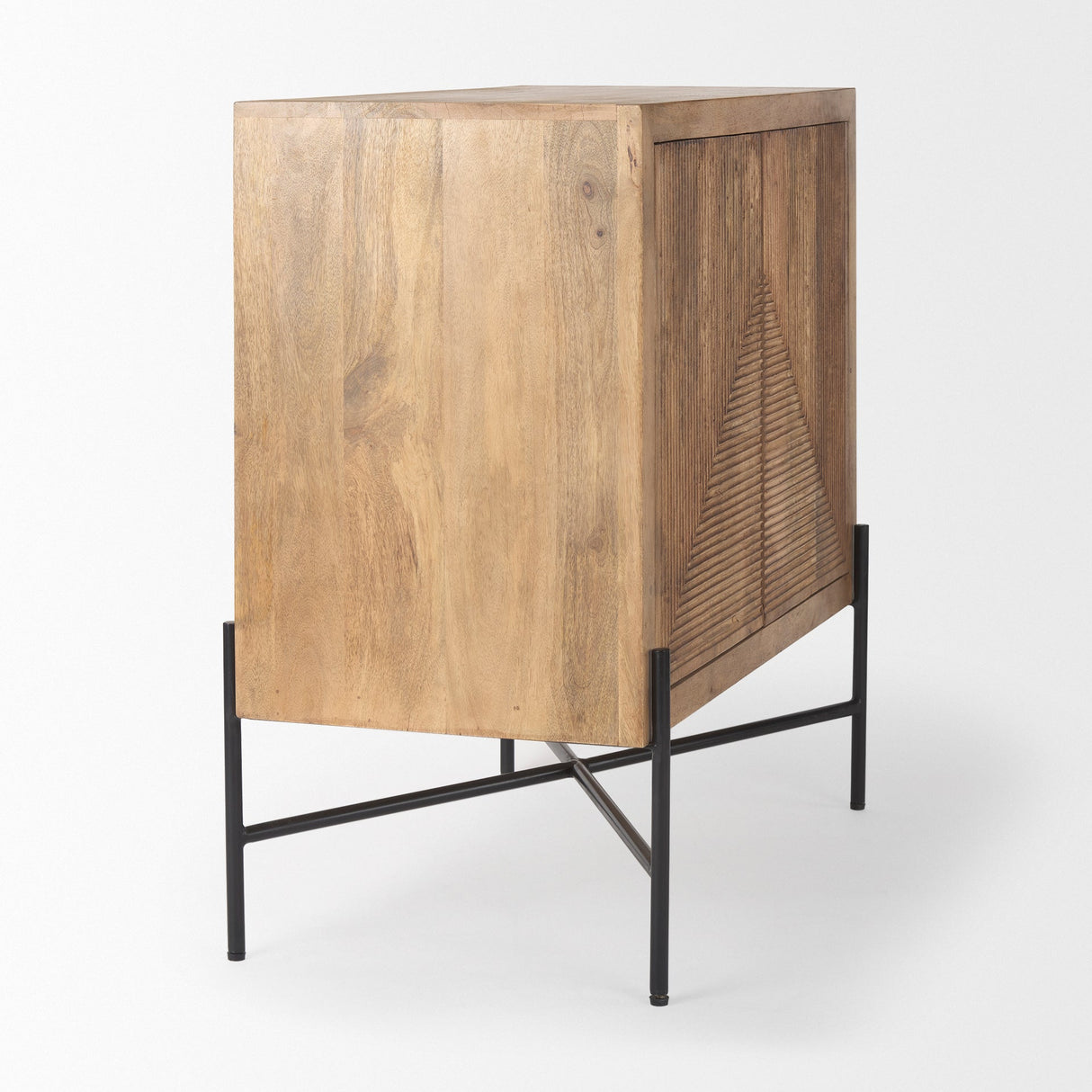 Cairo 2 Door Wood and Metal Cabinet by Mercana at Eve Furniture