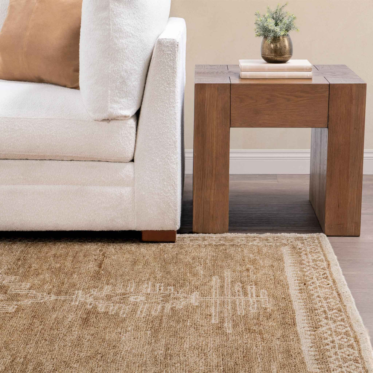 Cairo Desert Brown Hand Knotted Rug by Classic Home at Eve Furniture