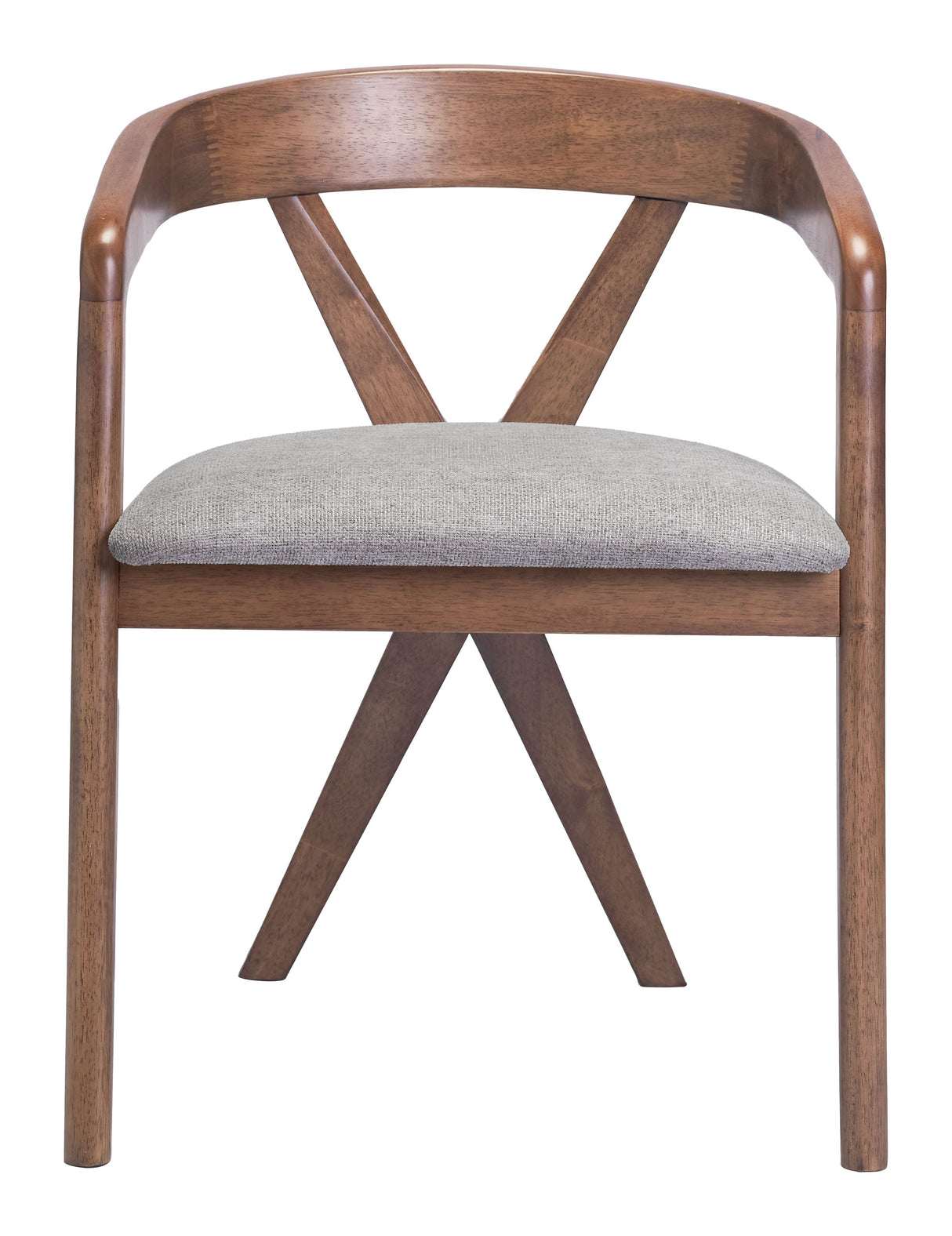 Cairo Dove Gray & Walnut Dining Chair by Zuomod at Eve Furniture